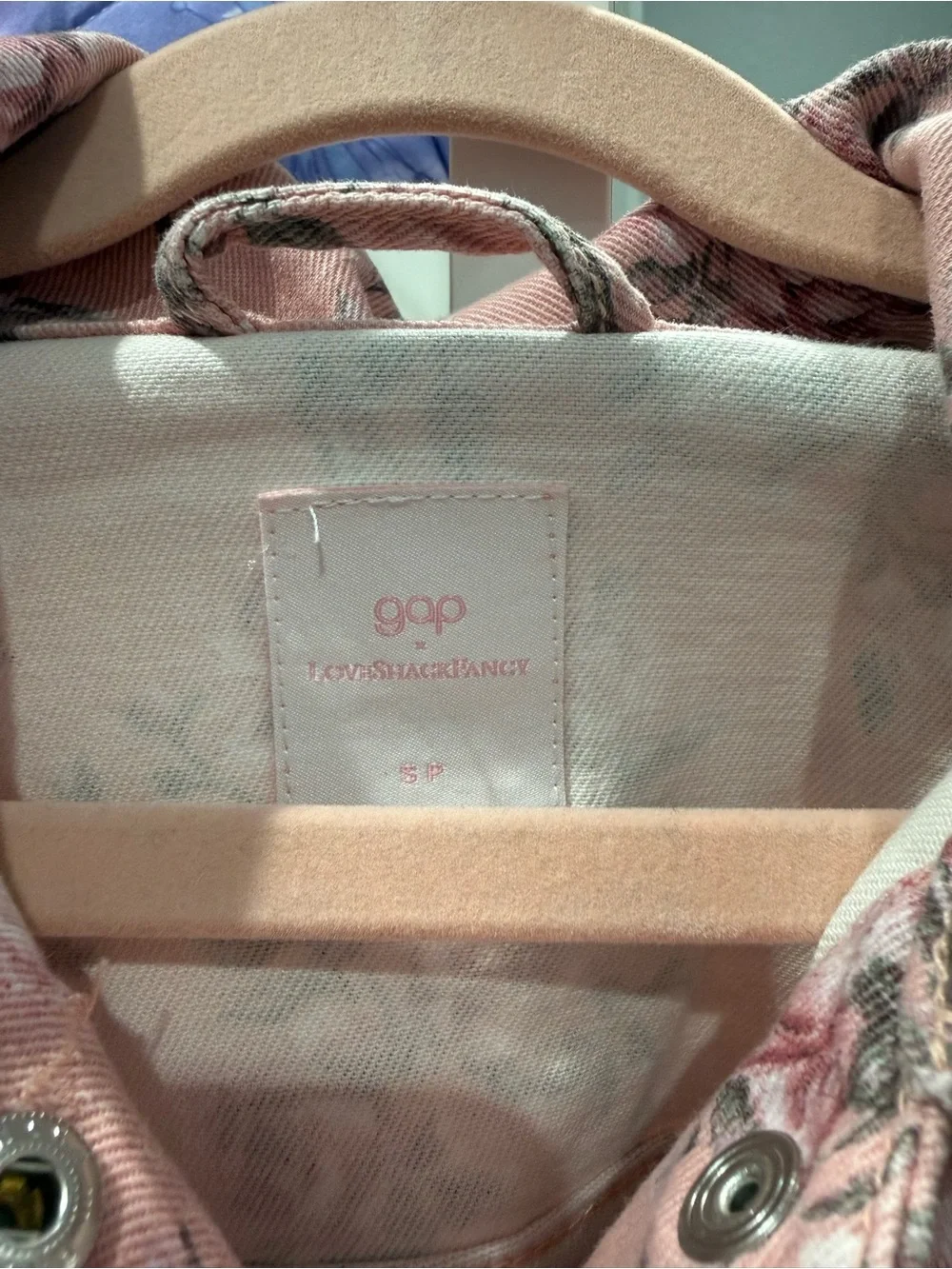 GAP Pink Floral Denim Jacket for Kids